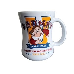 AUTHENTIC Disney Store "GRUMPY U" Coffee 12 fl Oz Mug Dean of Mean